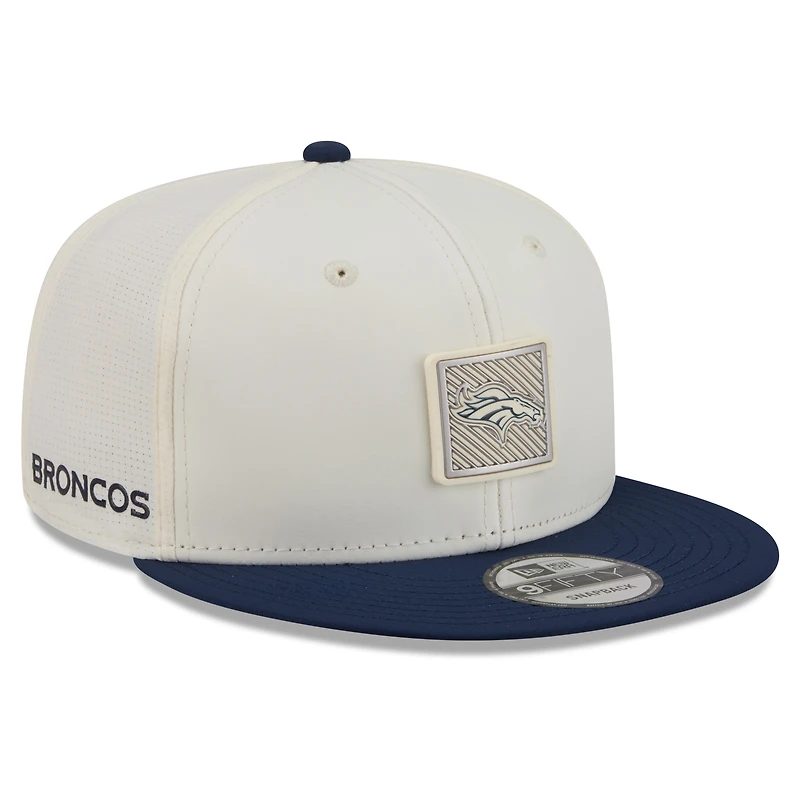 Men's New Era Cream/Navy Denver Broncos 2026 NFL Training Camp 9FIFTY Snapback Hat