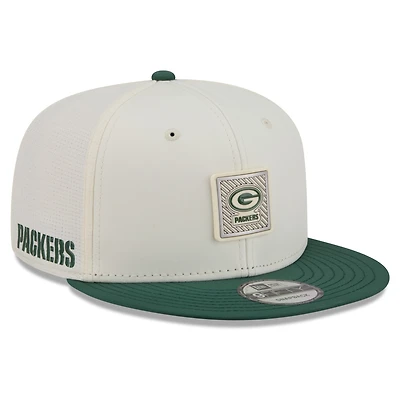 Men's New Era Cream/Green Green Bay Packers 2026 NFL Training Camp 9FIFTY Snapback Hat