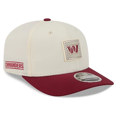 Men's New Era Cream/Burgundy Washington Commanders 2026 NFL Training Camp 9SEVENTY Adjustable Hat
