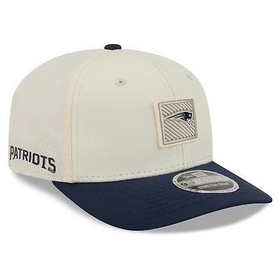 Men's New Era Cream/Navy New England Patriots 2026 NFL Training Camp 9SEVENTY Adjustable Hat