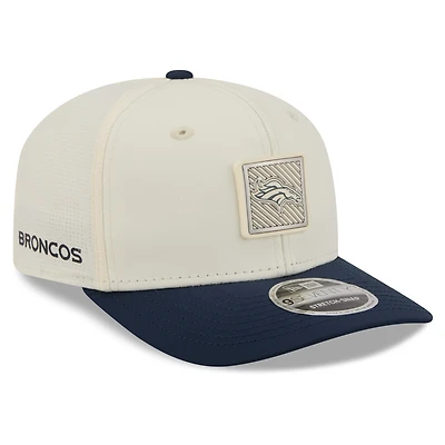 Men's New Era  Cream/Navy Denver Broncos 2026 NFL Training Camp 9SEVENTY Adjustable Hat