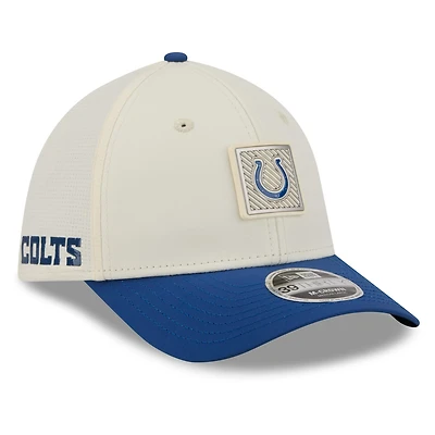 Men's New Era  Cream/Royal Indianapolis Colts 2026 NFL Training Camp 39THIRTY Flex Hat