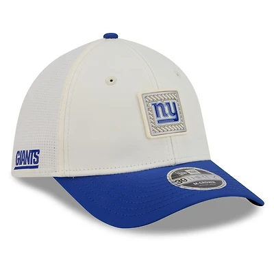 Men's New Era Cream/Royal New York Giants 2026 NFL Training Camp 39THIRTY Flex Hat