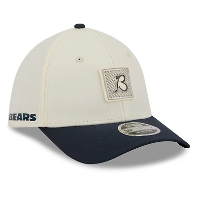 Men's New Era Cream/Navy Chicago Bears 2026 NFL Training Camp 39THIRTY Flex Hat