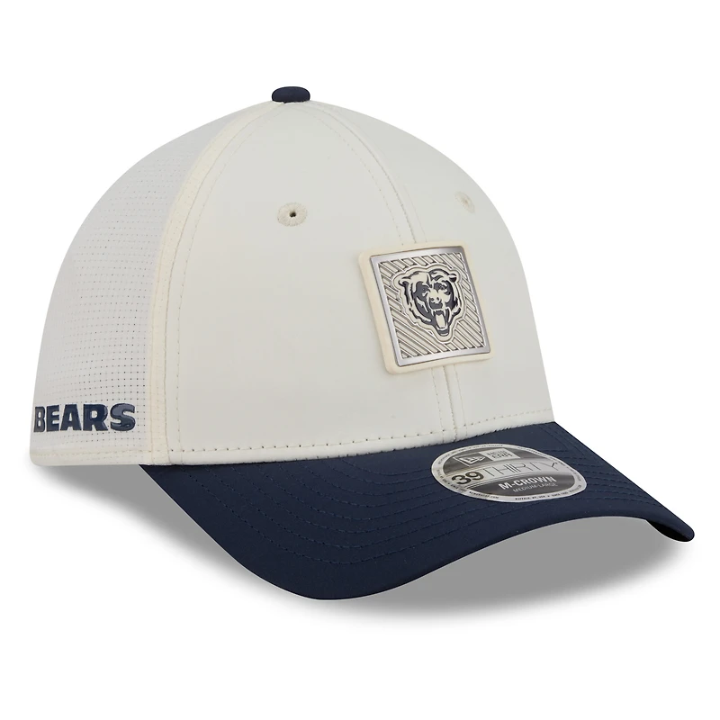 Men's New Era Cream/Navy Chicago Bears 2026 NFL Training Camp 39THIRTY Flex Hat