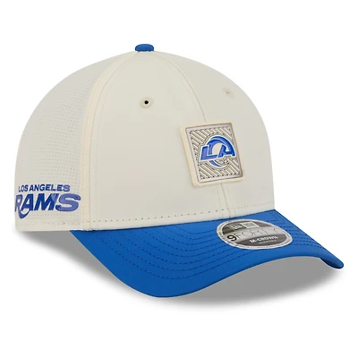 Men's New Era  Cream/Royal Los Angeles Rams 2026 NFL Training Camp 9FORTY Adjustable Hat