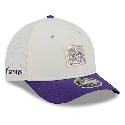 Men's New Era Cream/Purple Minnesota Vikings 2026 NFL Training Camp 9FORTY Adjustable Hat