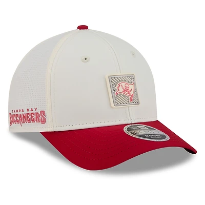 Men's New Era Cream/Red Tampa Bay Buccaneers 2026 NFL Training Camp 9FORTY Adjustable Hat