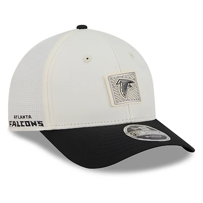 Men's New Era Cream/Black Atlanta Falcons 2026 NFL Training Camp 9FORTY Adjustable Hat