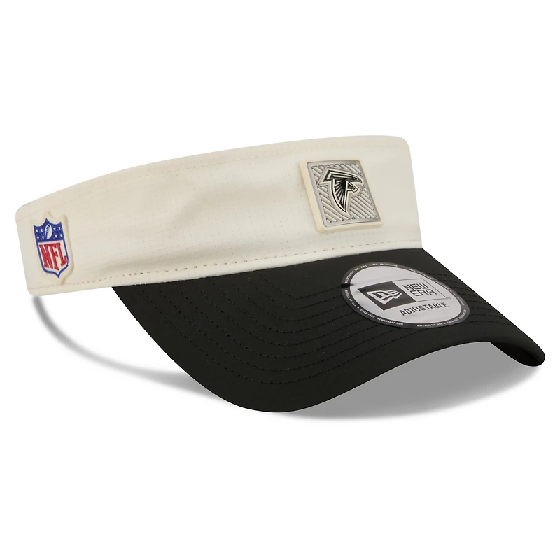 Men's New Era Cream/Black Atlanta Falcons 2026 NFL Training Camp Adjustable Visor