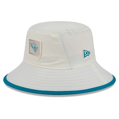 Men's New Era Cream Jacksonville Jaguars 2026 NFL Training Camp Sport Bucket Hat