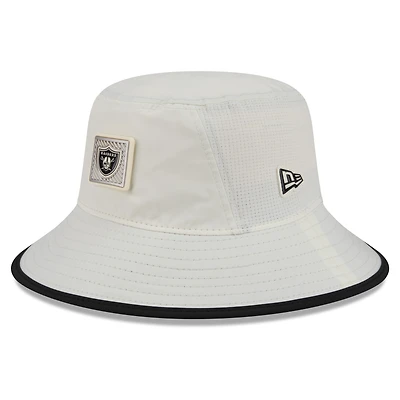 Men's New Era  Cream Las Vegas Raiders 2026 NFL Training Camp Sport Bucket Hat