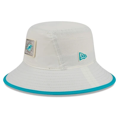 Men's New Era Cream Miami Dolphins 2026 NFL Training Camp Sport Bucket Hat