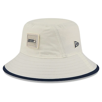 Men's New Era Cream Seattle Seahawks 2026 NFL Training Camp Sport Bucket Hat