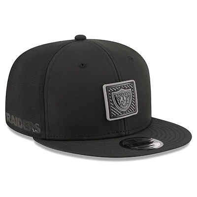 Men's New Era Black Las Vegas Raiders 2026 NFL Training Camp 9FIFTY Adjustable Hat