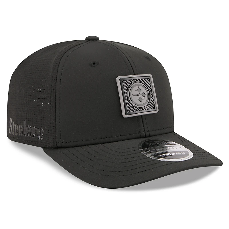 Men's New Era Black Pittsburgh Steelers 2026 NFL Training Camp 9SEVENTY Adjustable Hat