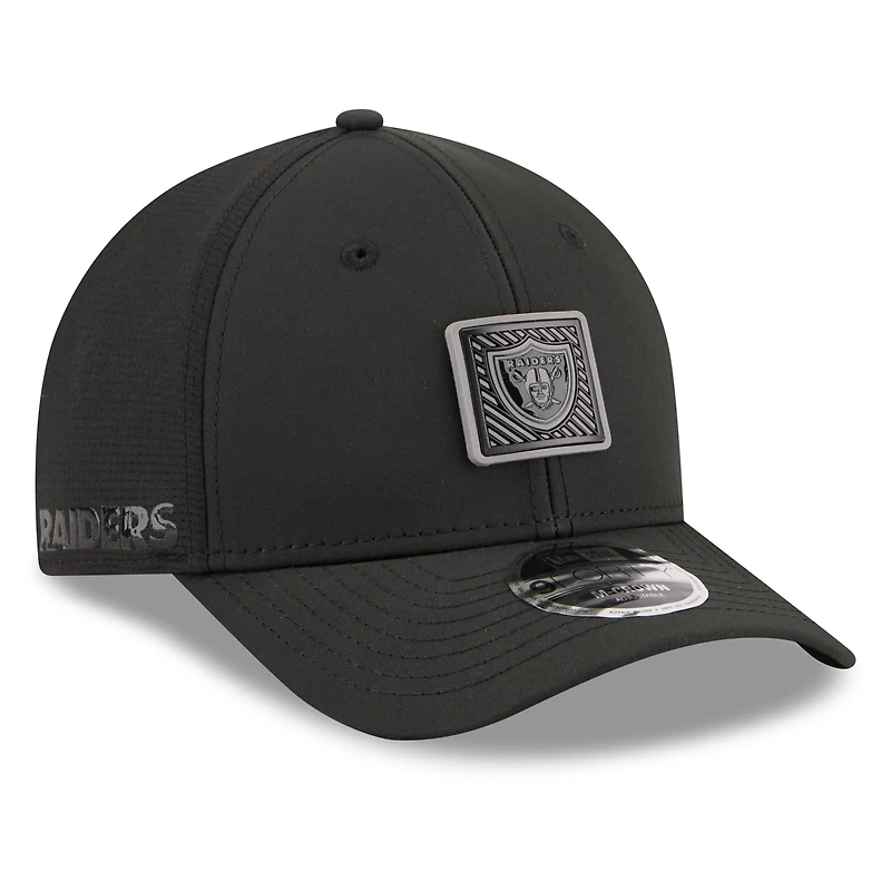 Men's New Era Black Las Vegas Raiders 2026 NFL Training Camp 9FORTY Adjustable Hat