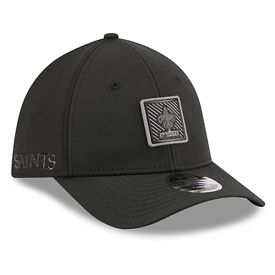 Men's New Era Black New Orleans Saints 2026 NFL Training Camp 39THIRTY Flex Hat