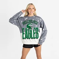Women's Gameday Couture  Gray Philadelphia Eagles Arch Rivals Faded Wash Sweatshirt