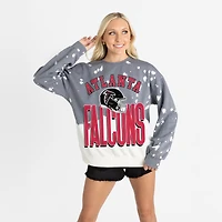 Women's Gameday Couture  Gray Atlanta Falcons Arch Rivals Faded Wash Sweatshirt
