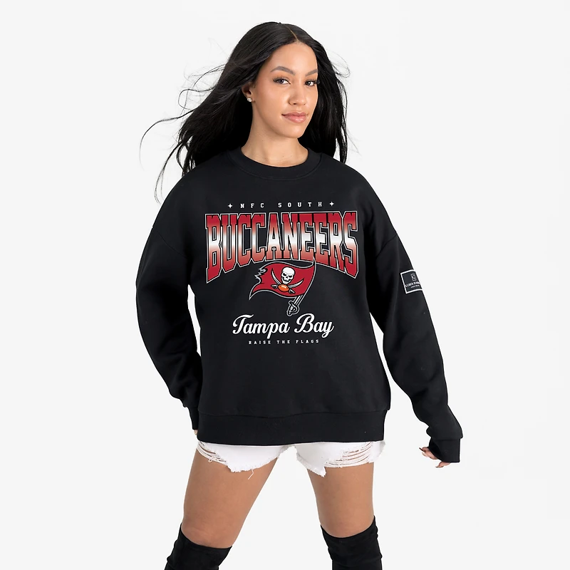 Women's Gameday Couture Black Tampa Bay Buccaneers Powerhouse Play Premium Fleece Sweatshirt