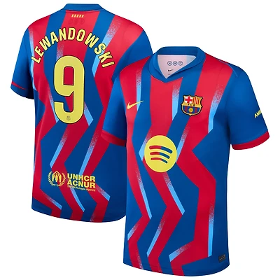 Men's Nike Robert Lewandowski Blue Barcelona 2025/26 Fourth Replica Jersey