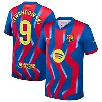 Men's Nike Robert Lewandowski Blue Barcelona 2025/26 Fourth Replica Jersey