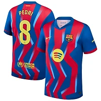 Men's Nike Pedri Blue Barcelona 2025/26 Fourth Replica Jersey