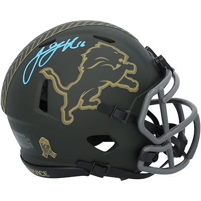Jared Goff Detroit Lions Autographed Riddell 2025 Salute To Service Speed Mini Helmet