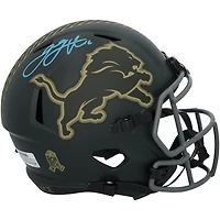 Jared Goff Detroit Lions Autographed Riddell 2025 Salute To Service Speed Replica Helmet