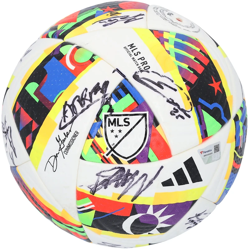 FC Dallas Autographed Match-Used adidas Soccer Ball from the 2024 MLS Season with at least 12 Signatures