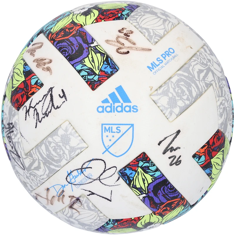 New England Revolution Autographed Match-Used adidas Soccer Ball from the 2022 MLS Season with at least 8 Signatures