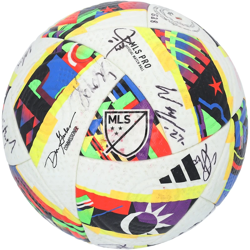 Philadelphia Union Autographed Match-Used adidas Soccer Ball from the 2024 MLS Season with at least 5 Signatures