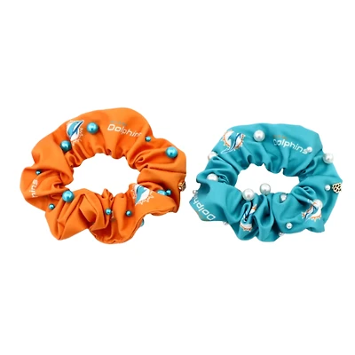 Brianna Cannon  Miami Dolphins 2-Pack Dual Scrunchie Set