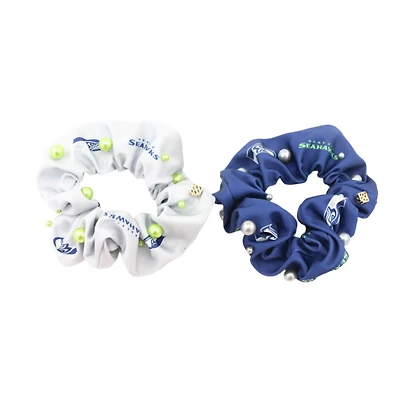 Brianna Cannon  Seattle Seahawks 2-Pack Dual Scrunchie Set
