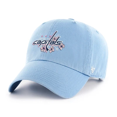 Men's '47  Light Blue Washington Capitals Cherry Blossom Alternate Clean Up Adjustable Hat
