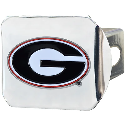 Logo Brands  Georgia Bulldogs Color on Chrome Hitch Cover