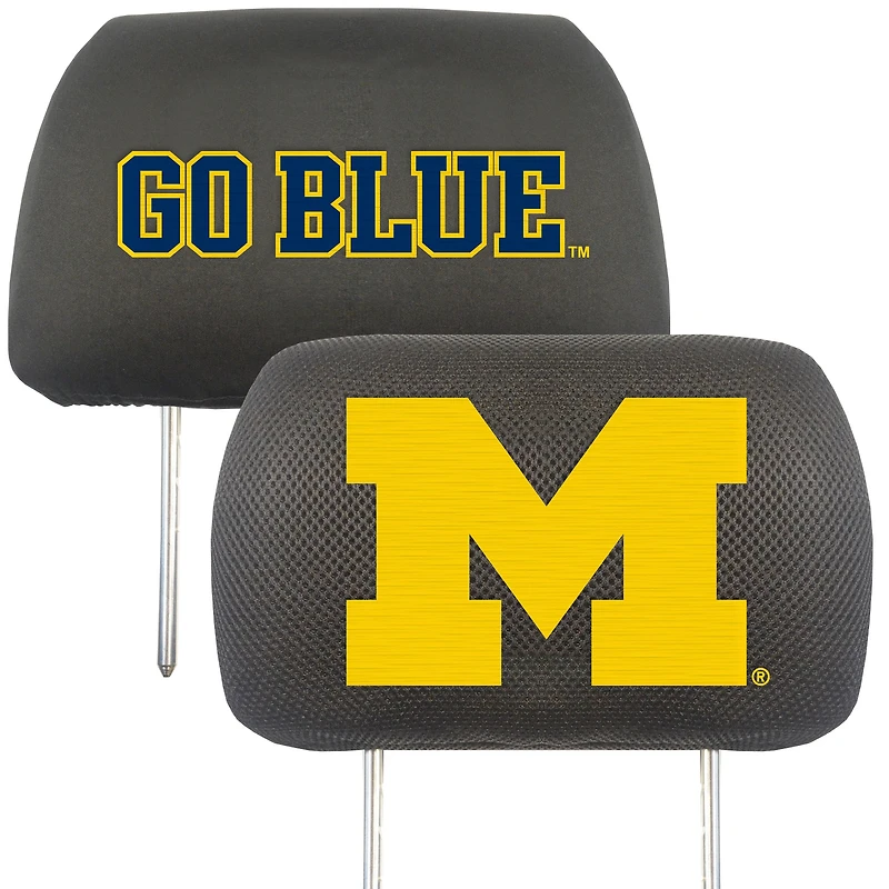 Logo Brands Michigan Wolverines Car Head Rest Cover