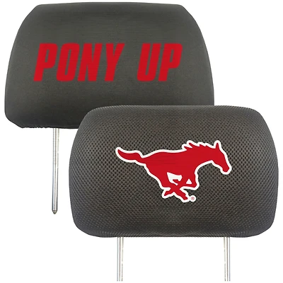Logo Brands  SMU Mustangs Car Head Rest Cover