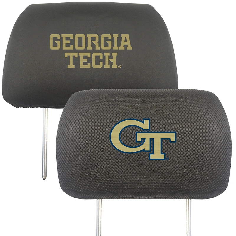 Logo Brands Georgia Tech Yellow Jackets Car Head Rest Cover
