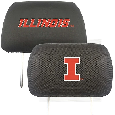 Logo Brands  Illinois Fighting Illini Car Head Rest Cover