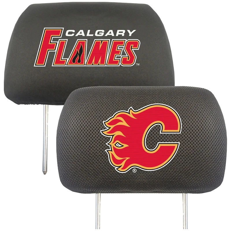 Logo Brands  Calgary Flames Car Head Rest Cover