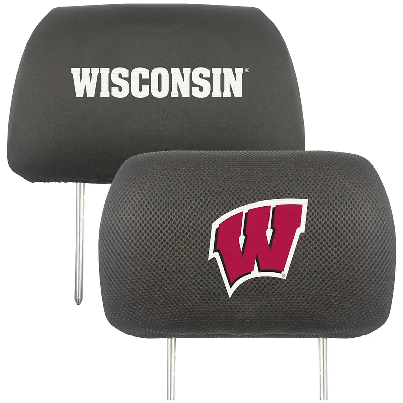 Logo Brands Wisconsin Badgers Car Head Rest Cover