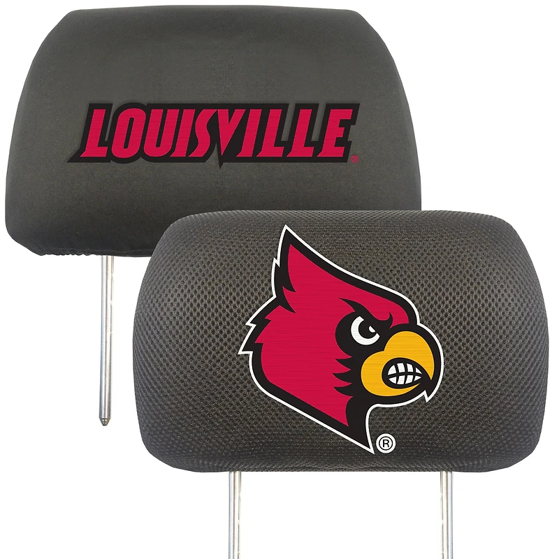 Logo Brands Louisville Cardinals Car Head Rest Cover