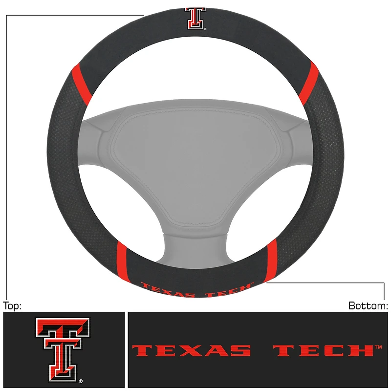 Logo Brands  Texas Tech Red Raiders Steering Wheel Cover