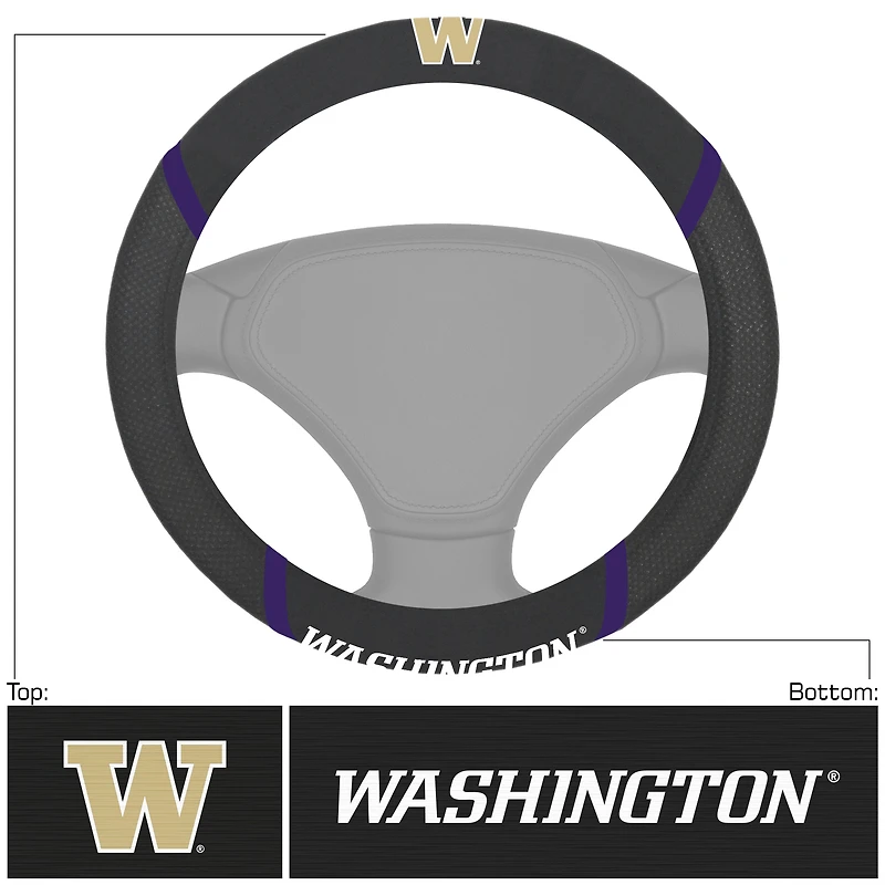 Logo Brands  Washington Huskies Steering Wheel Cover