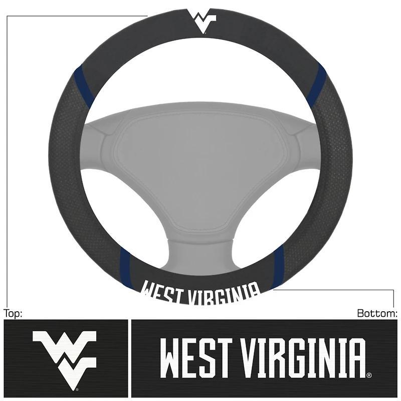 Logo Brands  West Virginia Mountaineers Steering Wheel Cover