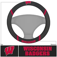 Logo Brands  Wisconsin Badgers Steering Wheel Cover