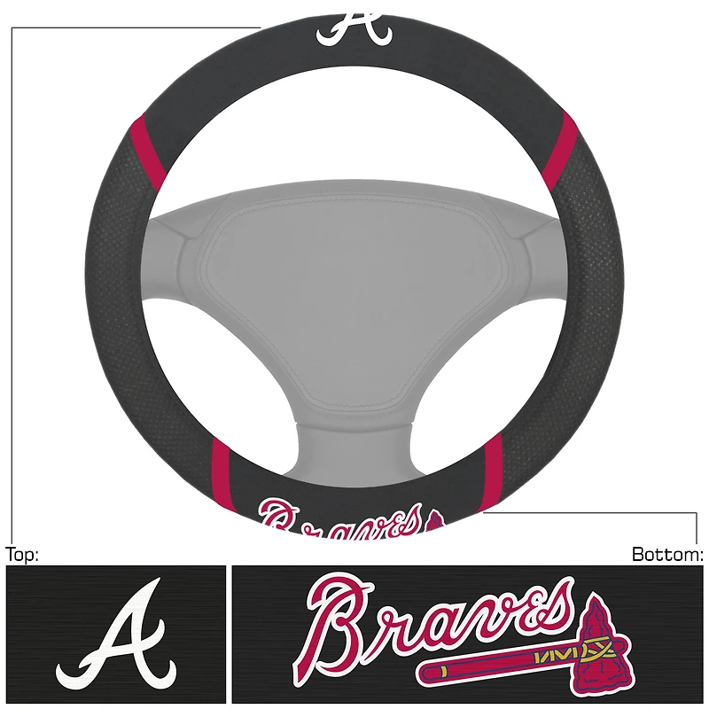 Logo Brands  Atlanta Braves Steering Wheel Cover