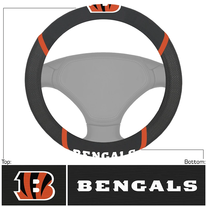 Logo Brands Cincinnati Bengals Steering Wheel Cover